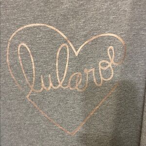 LuLaRoe Gray Tee with Heart Design